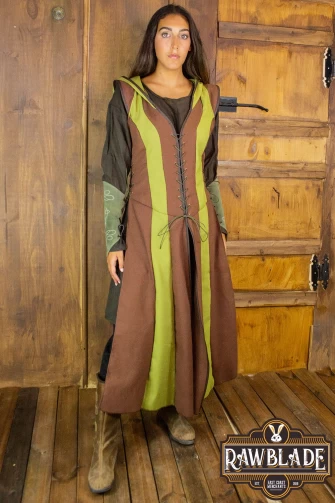 Arylith Archer Cotton Tunic - Brown/Green