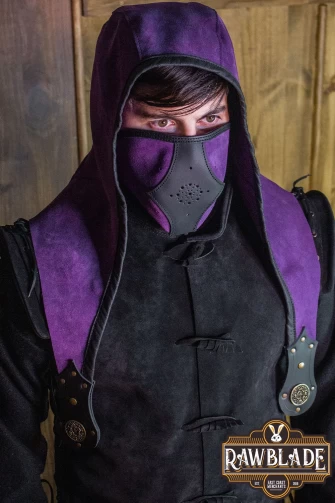 Akku splitleather hood, Purple