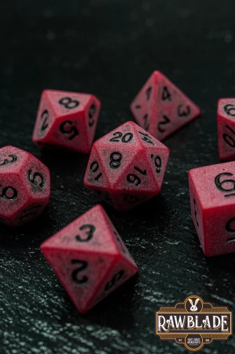 Ancient Dice Set - Red Blood